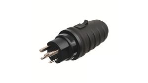 Mains Plug 16A 440V CH Type J (T25) Plug Black